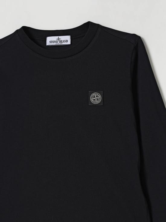 25FW [키즈] 스톤 아일랜드 티셔츠 2100003S0047 V0029 Black - STONE ISLAND