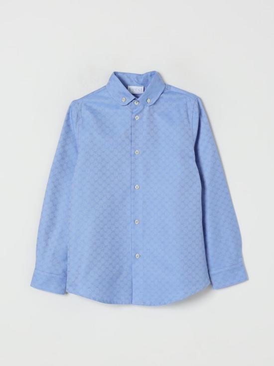 25FW [키즈] 구찌 셔츠 824853XWA5J 4910 Gnawed Blue