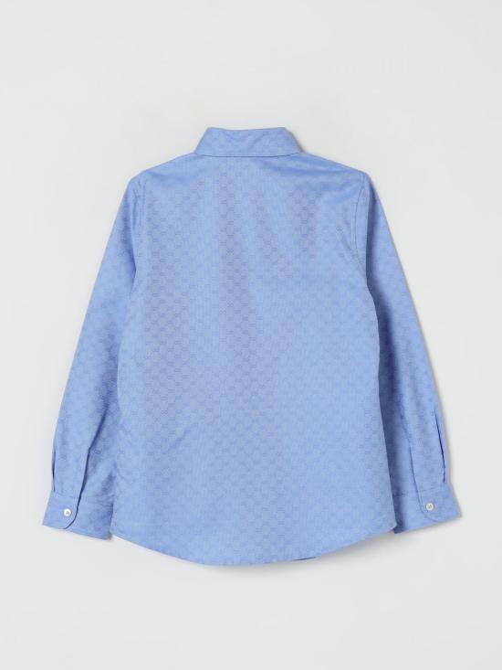 25FW [키즈] 구찌 셔츠 824853XWA5J 4910 Gnawed Blue - GUCCI