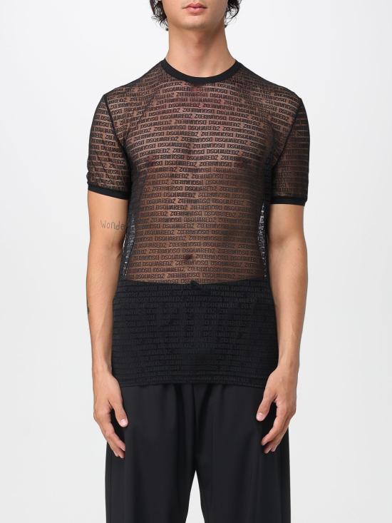 25FW 디스퀘어드2 반팔 티셔츠 D9M3L5750 001 Black - DSQUARED2