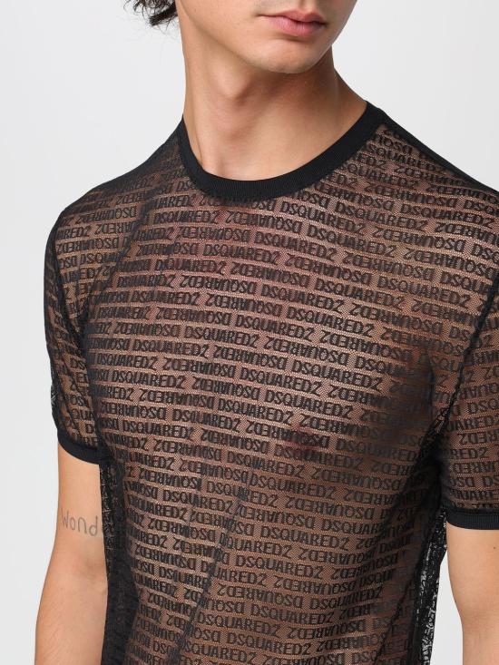 25FW 디스퀘어드2 반팔 티셔츠 D9M3L5750 001 Black - DSQUARED2