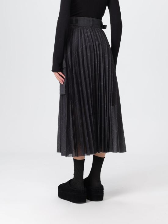 25FW 사카이 미디 스커트 2508038 301 Grey - SACAI