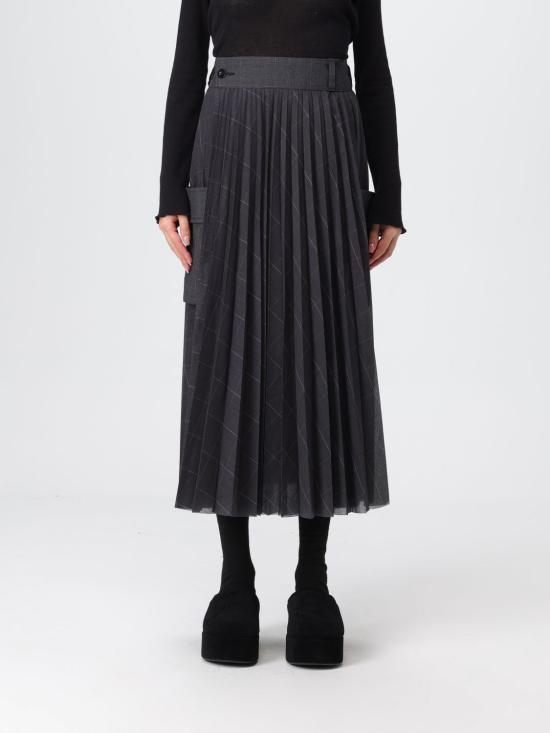 25FW 사카이 미디 스커트 2508038 301 Grey
