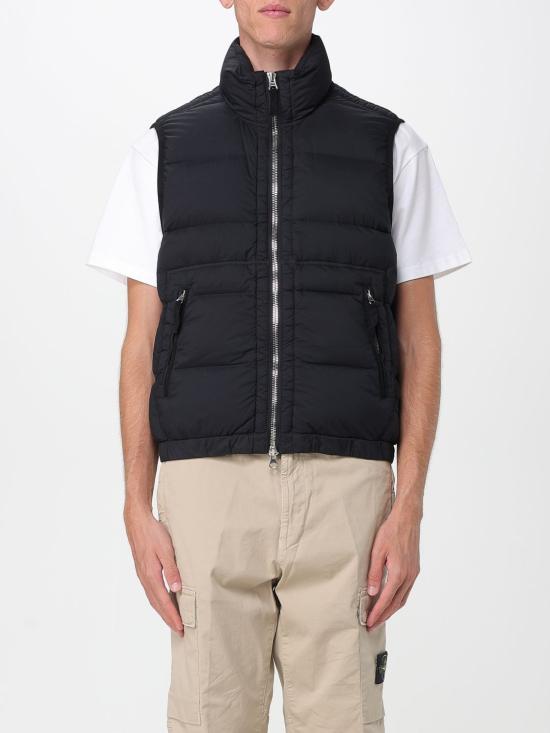 25FW 스톤 아일랜드 심리스 터널 나일론 다운-TC 다운 베스트 G100007S0028 V0029 Black