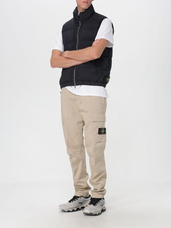 25FW 스톤 아일랜드 심리스 터널 나일론 다운-TC 다운 베스트 G100007S0028 V0029 Black - STONE ISLAND