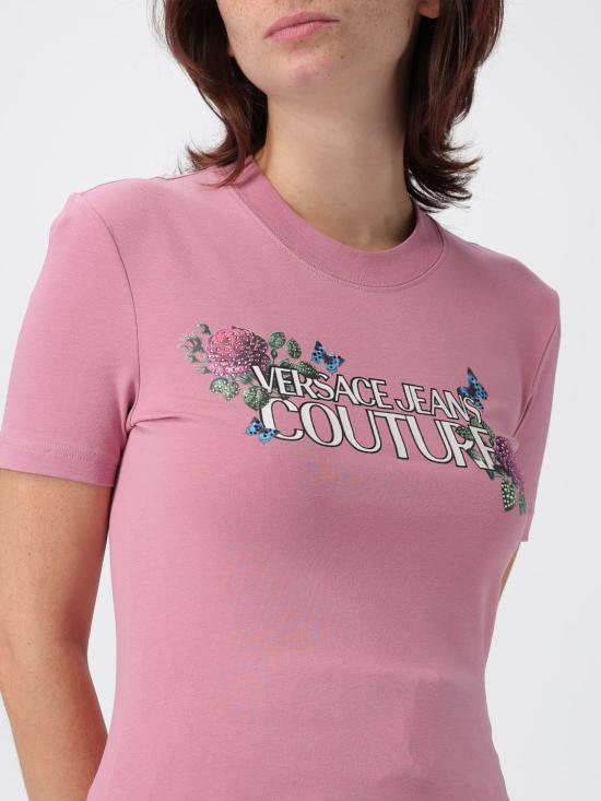 25FW 베르사체 반팔 티셔츠 79HAHB00CJB01 459 Pink - VERSACE