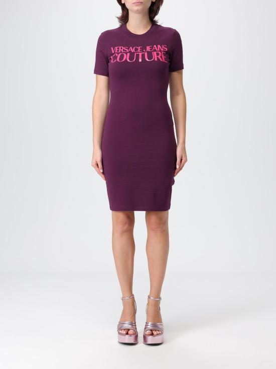 25FW 베르사체 미디 원피스 79HAOE05CJ02E 317 Burgundy