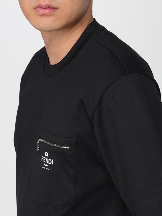 25FW 펜디 반팔 티셔츠 FY0936ARYR F0QA1 Black - FENDI