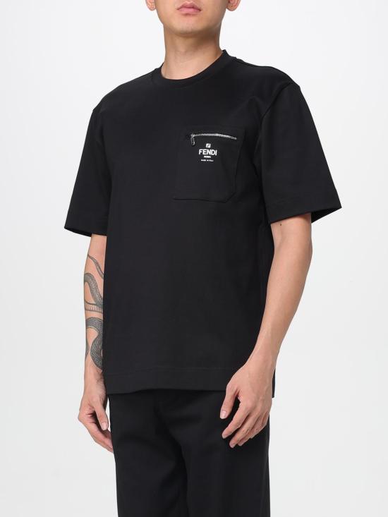 25FW 펜디 반팔 티셔츠 FY0936ARYR F0QA1 Black - FENDI