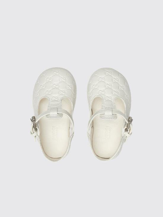 25FW [키즈] 구찌 레이스업 슈즈 812566AAEDF 9050 White - GUCCI