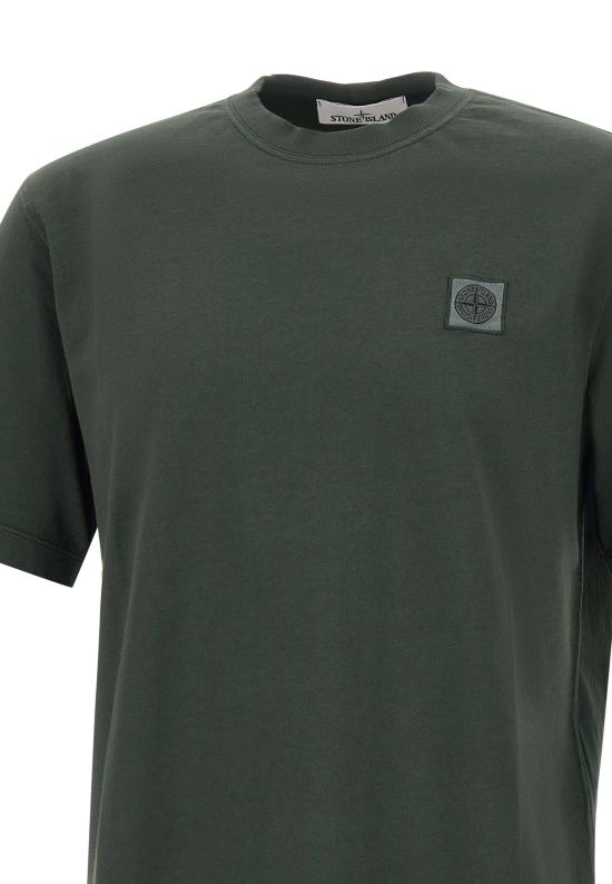 25FW 스톤 아일랜드 반팔 티셔츠 2100025S0115 V005E Green - STONE ISLAND