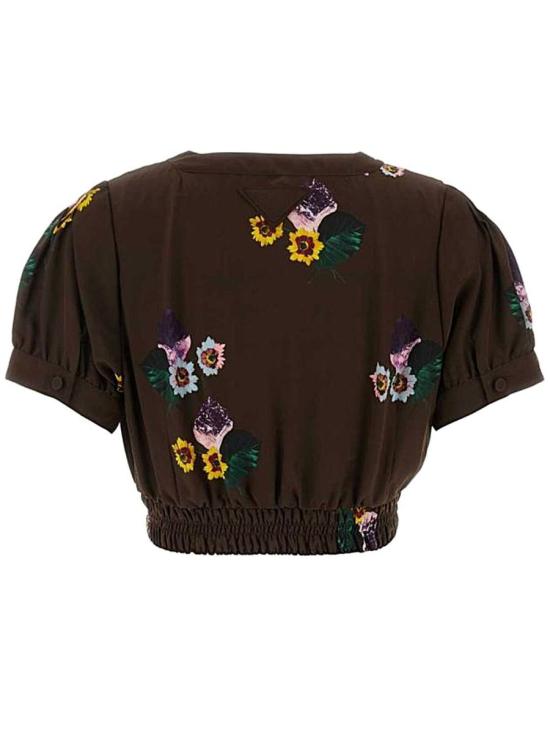 25SS 프라다 블라우스 P441HK 15CI Marrone Brown - PRADA