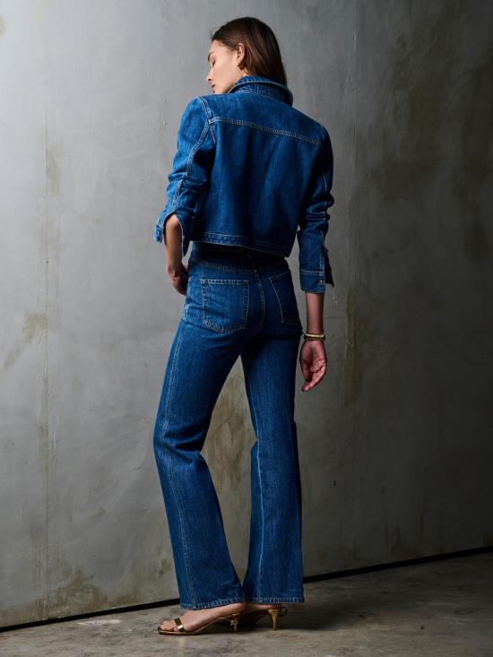  헤브론 데님 자켓 루시아 재킷 다크 블루 워시 - HEVRON