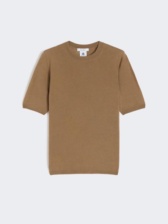 25FW 막스마라 GERICO 버진울 반소매 니트 탑 2521366161GERICO004 Brown