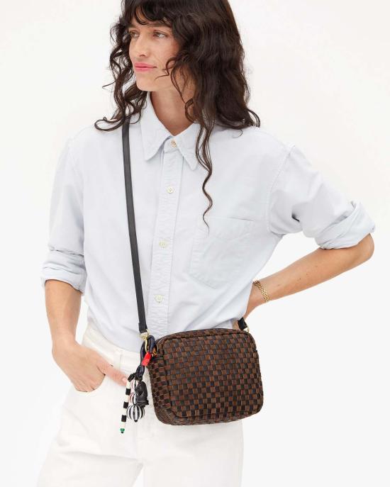  클레어 브이 키링 Clare V. 비즈 스트라이프 키 포브 - CLEARE V.