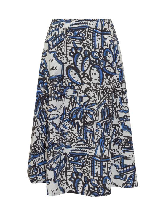 25SS 알레산드로 엔리케즈 미디 스커트 SK52 019VIEW BLUE VIEW