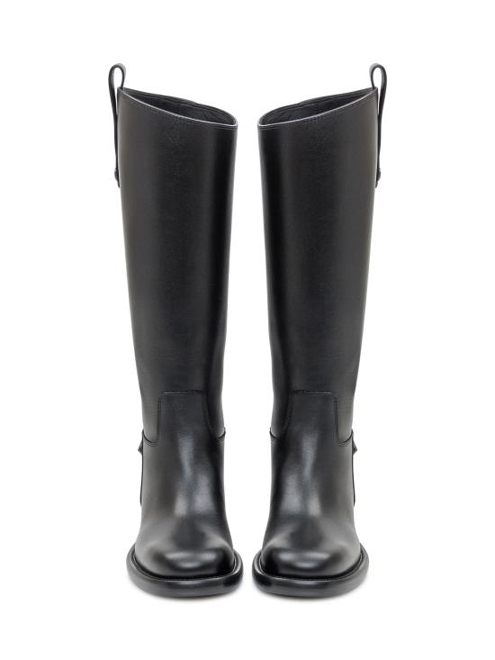 25FW 버버리 레더 카발리에 부츠 8114385 A1189 BLACK - BURBERRY