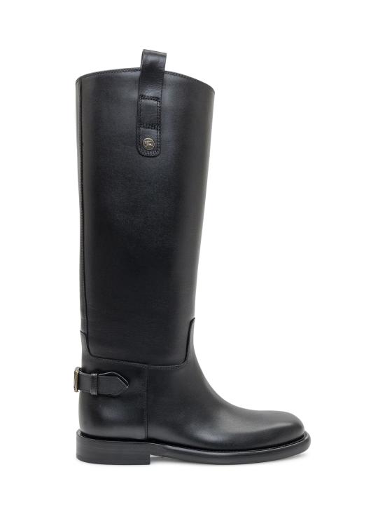 25FW 버버리 레더 카발리에 부츠 8114385 A1189 BLACK