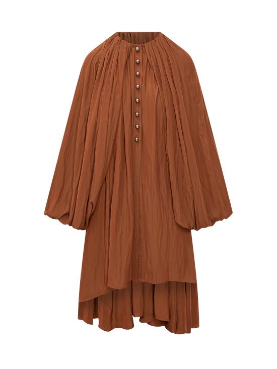 25FW 랑방 미디 원피스 RWTO00014778H25 657 CHESTNUTS