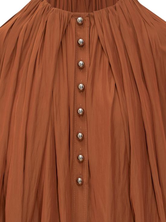 25FW 랑방 미디 원피스 RWTO00014778H25 657 CHESTNUTS - LANVIN