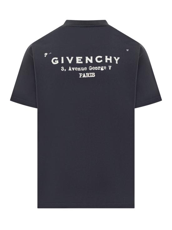 25FW 지방시 반팔 티셔츠 BM71NK3YRJ 499 DARK NAVY - GIVENCHY