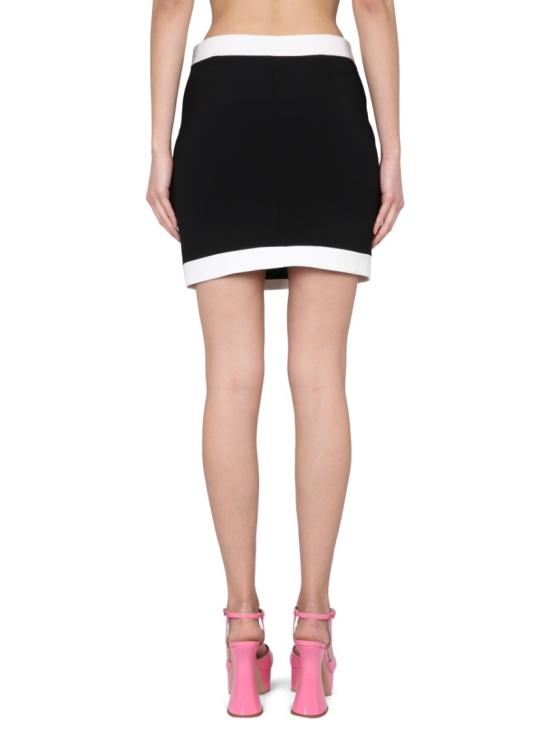  모스키노 숏 스커트 01180424 4555 Black - MOSCHINO
