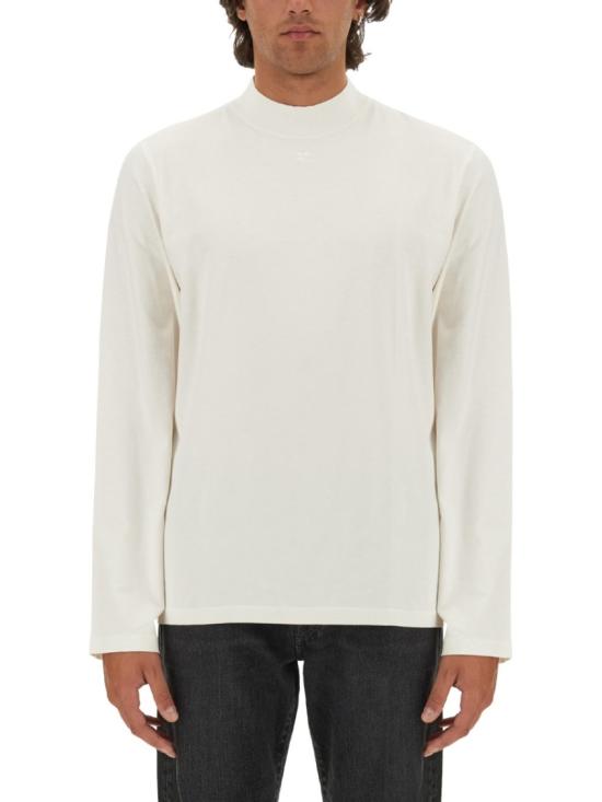  쿠레쥬 긴팔 티셔츠 324JTS152 JS01070079 White