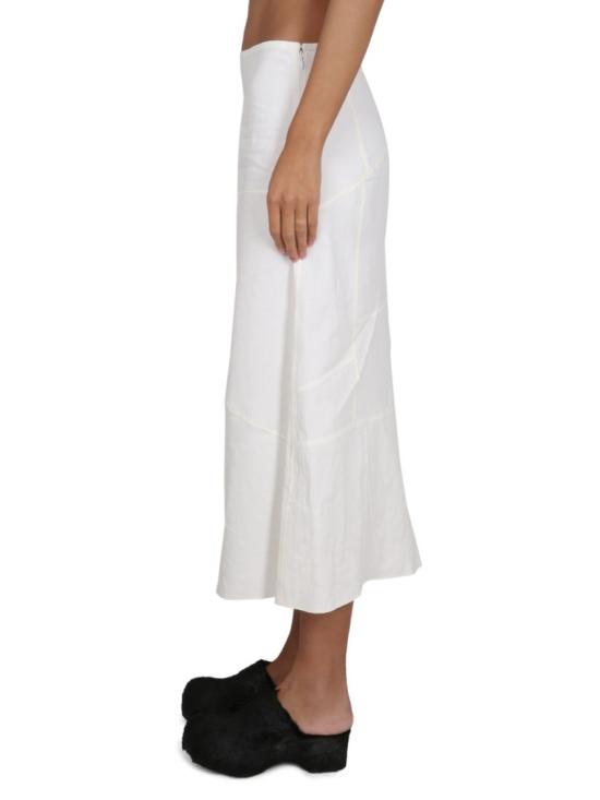  질샌더 미디 스커트 J02MA0119 J60001104 White - JIL SANDER