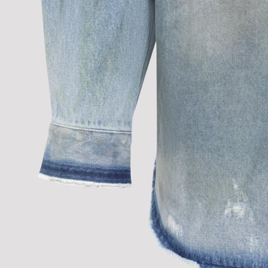 24FW 이곤랩 데님 셔츠 AW24SH003DENIMC Blue - EGONLAB