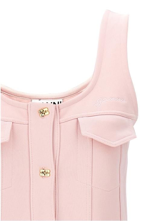 25SS 가니 숏 원피스 T4111868 Pink - GANNI