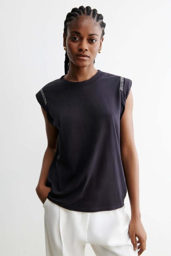  레이첼 코미 반팔 티셔츠 마일스 티 블랙 - RACHEL COMEY