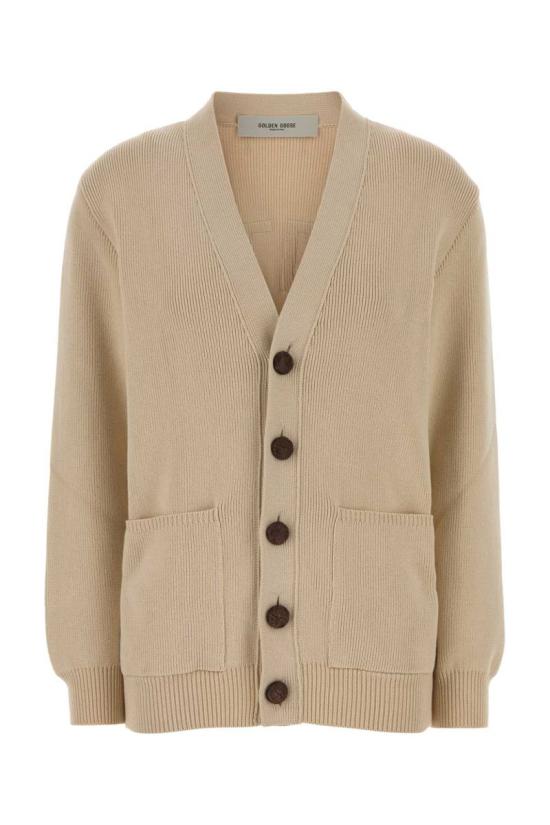 25FW 골든구스 Golden 레터링 가디건  GWP00950P001972 55550 BEIGE O TAN