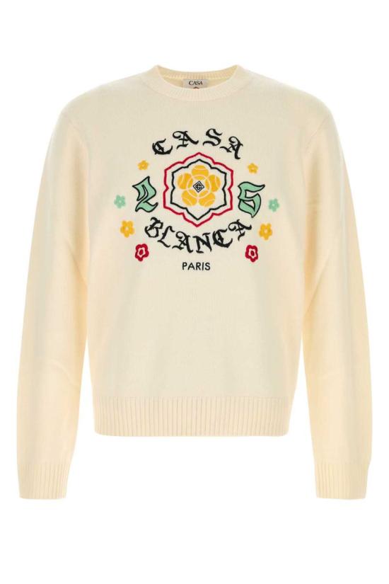 25FW 카사블랑카 스웨터 MAW25KW110501 BOSOZUKU WHITE