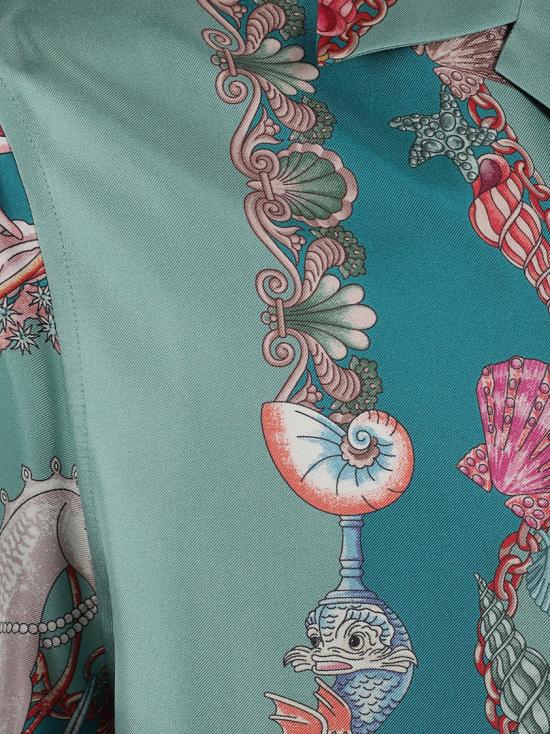 25FW 베르사체 반팔 셔츠 10039261A145675GA00 Blue - VERSACE