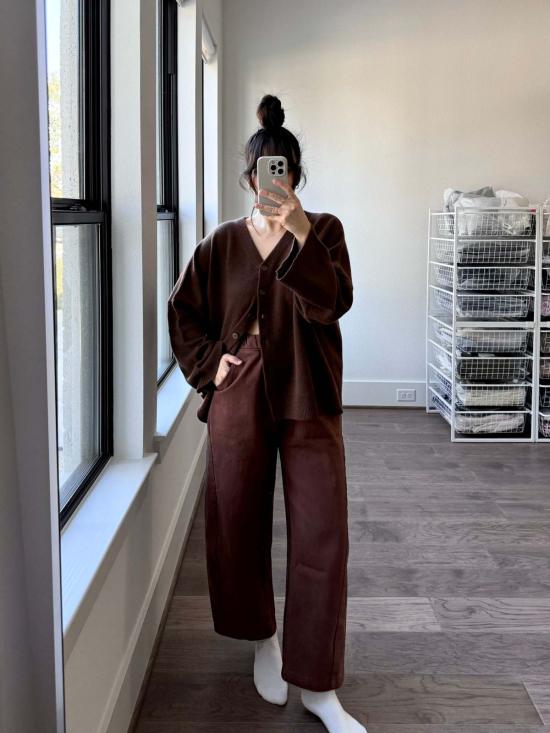  르 본 숍 스트레이트 팬츠 르봉샵 아크팬츠 초콜릿