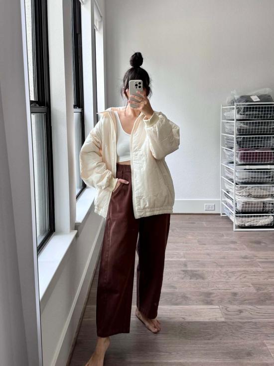  르 본 숍 스트레이트 팬츠 르봉샵 아크팬츠 초콜릿 - Le Bon Shoppe