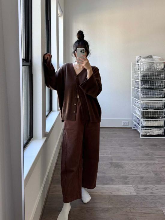  르 본 숍 스트레이트 팬츠 르봉샵 아크팬츠 초콜릿 - Le Bon Shoppe