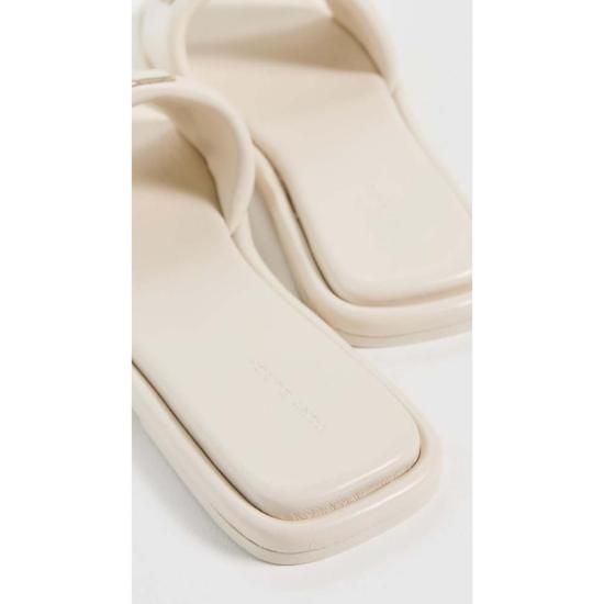  토리버치 샌들 더블 T 메탈릭 레더 스포츠 슬라이드 라이트 크림/골드 - TORY BURCH