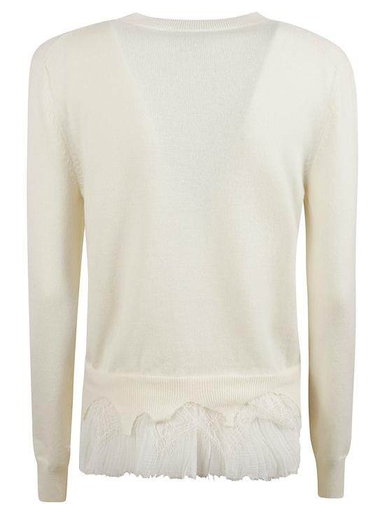 25FW 알렉산더 맥퀸 스웨터 829288Q1BC89288 White - ALEXANDER MCQUEEN