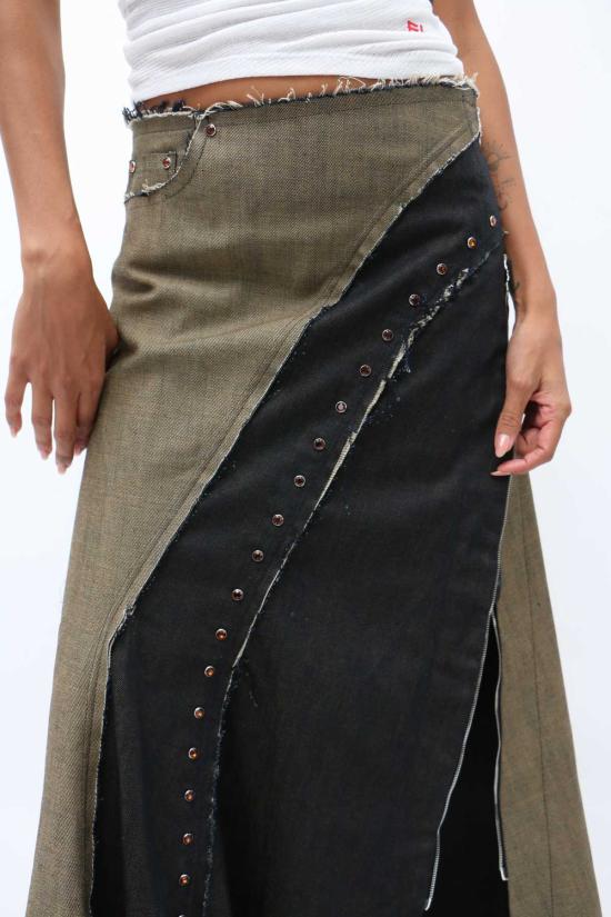  레이브 리뷰 롱 스커트 Rave Review Amber Hild 데님 스커트 - RAVE REVIEW