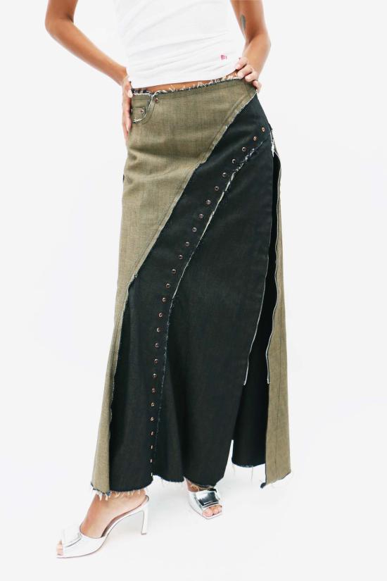  레이브 리뷰 롱 스커트 Rave Review Amber Hild 데님 스커트 - RAVE REVIEW