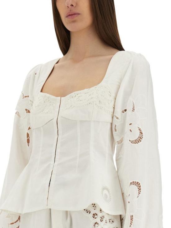 25SS 마린세르 블라우스 WSI028A UWOV0007WH10 White - MARINE SERRE