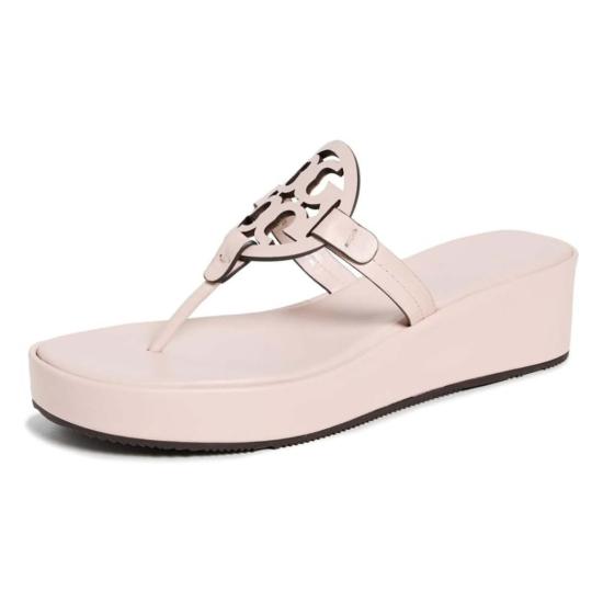  토리버치 뮬/슬리퍼 밀러 웨지  소프트 핑크