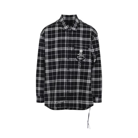 25FW 마스터마인드 긴팔 셔츠 MW25S15SH007 026 BLACK PLAID