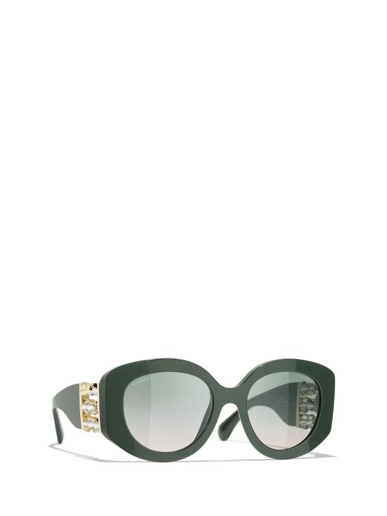 26FW 샤넬 선글라스 CH5543 1791S3 GREEN - CHANEL