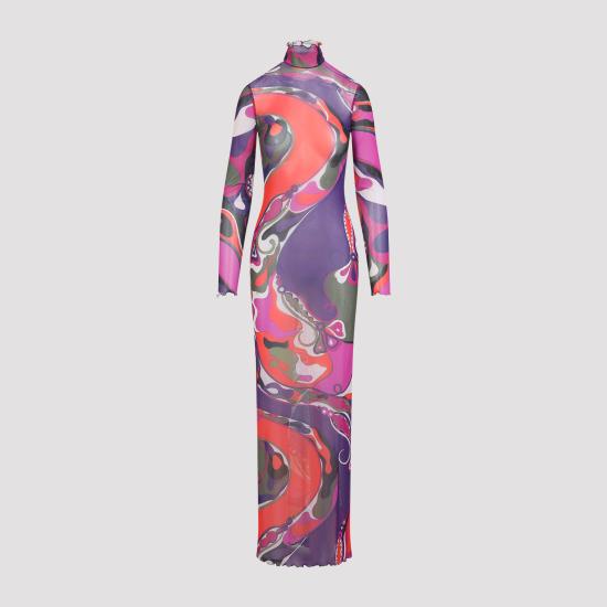 25FW 푸찌 롱 원피스 5UJI26 5U839 017 MULTICOLOR - PUCCI