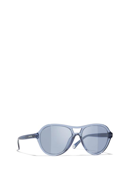 26FW 샤넬 선글라스 CH5552U 180956 CRYSTAL BLUE - CHANEL