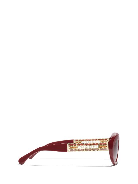 26FW 샤넬 선글라스 CH5538Q 17927N BROWNY RED - CHANEL