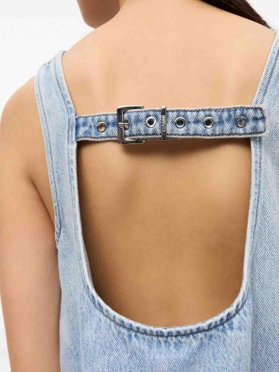  가니 민소매 티셔츠 J1818564 Blue - GANNI