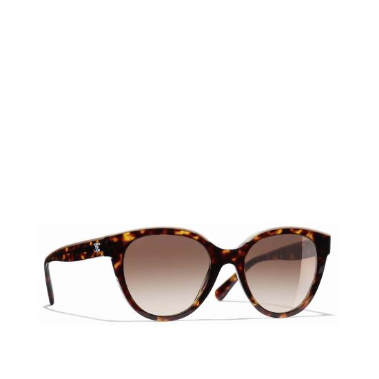 26FW 샤넬 선글라스 CH5414 1682S9 DARK TORTOISE BEIGE - CHANEL